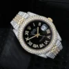 Rolex Datejust Jubilee VVS Diamond Men Watch, 41mm Dial 2 Tone Gold Plated Stainless Steel Men Watch For Gift, Fully Iced Out Birthday Gift Watch For Him
