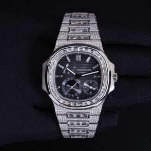 2_fbe41682-7ad7-4704-8cfd-c5a95b67e193_600x600 Patek Philippe Geneve Round & Baguette VVS Diamond Men Automatic Watch, White Gold Plated Full Iced Out Men Watch For Birthday Gift