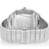 Cartier Santos VVS Diamond Men Watch, Stainless Steel White Gold Plated Arabic Men Watch For Birthday Gift