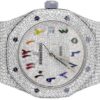 ,,,Audemars Piguet Full Iced Out VVS Diamond Men Watch, Stainless Steel White Gold Plated Arabic Font 42mm Men Watch