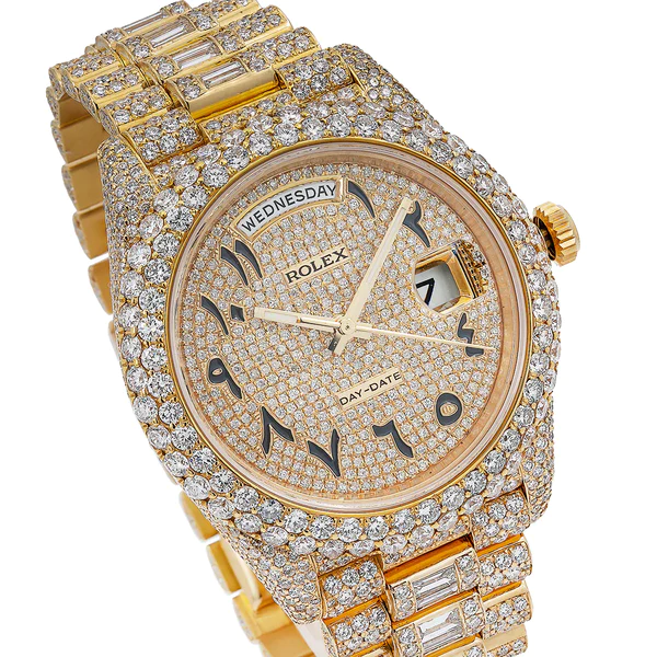 3_3d6a1118-0c5a-4eb9-ac60-82d2f3b9d55e_600x600 Rolex Daydate Round & Baguette VVS Diamond Iced Out Men Watch, 41mm Dial Rose Gold Plated Stainless Steel Men Watch For Gift, Fully Iced Out Birthday Gift Watch For Him