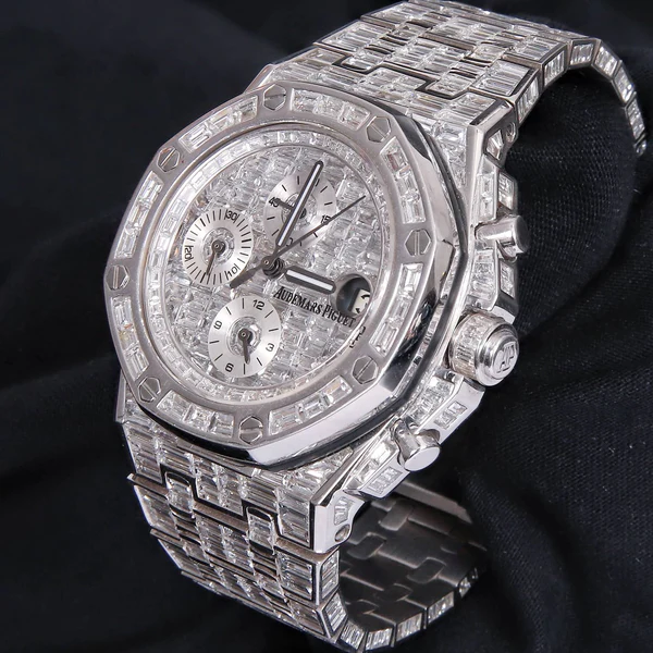 3_42c01b88-ece6-404c-bfa5-996e265fff48_600x600 Audemars Piguet Full Iced Out VVS Baguette Diamond Men Watch, Stainless Steel All Chronology Working White Gold Plated 42mm Men Watch