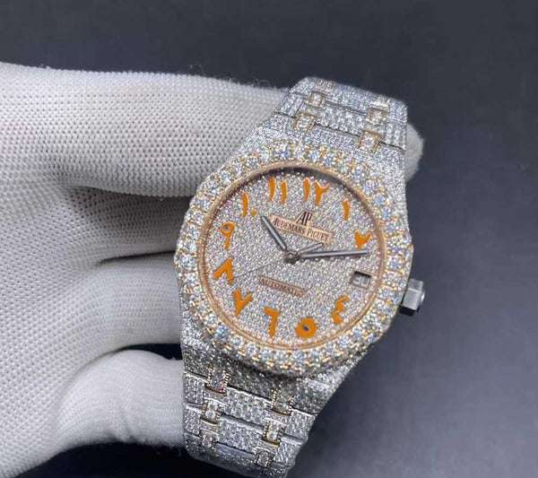 3_4d8fb408-22b8-4d5a-9c52-7924e795bd3a_600x600 Audemars Piguet Full Iced Out VVS Diamond Men Watch, Stainless Steel 2 Tone Gold Plated Arabic Font 42mm Men Watch