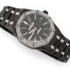 Audemars Piguet Full Iced Out Black And White VVS Diamond Men Watch, Stainless Steel Black Gold Plated 42mm Men Watch
