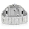 Cartier Santos VVS Diamond Men Watch, Stainless Steel White Gold Plated Men Watch For Birthday Gift