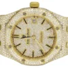 Audemars Piguet Full Iced Out VVS Diamond Men Watch, Stainless Steel Yellow Gold Plated 42mm Men Watch