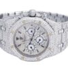 Audemars Piguet Full Iced Out VVS Diamond Men Watch, Stainless Steel White Gold Plated All Chronograph Working 42mm Men Watch