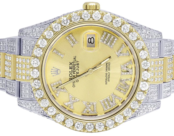 3_eb56fa2b-6a7d-4b07-891b-08210ea22f18_600x600 Rolex Datejust Round VVS Diamond Men Watch, Gold 40mm Dial Yellow & White Gold 2 Tone Plated Stainless Steel Men Watch For Gift, Fully Iced Out Birthday Gift Watch For Him