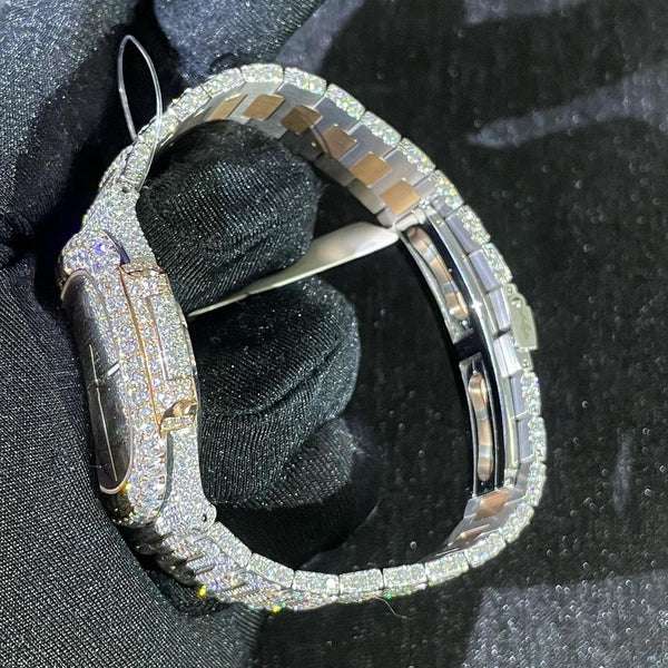 3_efbba751-0cb9-4bc2-83ca-556125fe280b_600x600 Patek Philippe Geneve Round VVS Diamond Men Automatic Watch, White & Rose Gold Plated Men Watch For Birthday Gift