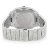 Cartier Santos VVS Diamond Men Watch, Stainless Steel White Gold Plated Men Watch For Birthday Gift