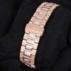 Patek Philippe Geneve Round & Baguette VVS Diamond Men Automatic Watch, Rose Gold Plated Full Iced Out Men Watch For Birthday Gift
