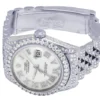 Rolex Datejust Jubilee VVS Diamond Men Watch, White 40mm Dial White Gold Plated Stainless Steel Men Watch For Gift, Fully Iced Out Birthday Gift Watch For Him