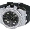 Audemars Piguet Full Iced Out VVS Diamond Men Watch, Silicon Army Band All Chronology Working 42mm Men Watch