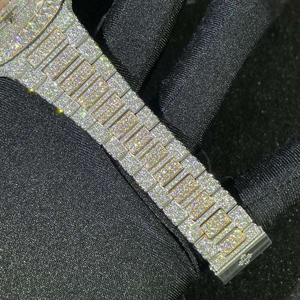 4_84c3b307-fa85-4382-935d-6087247fbf6b_600x600 Patek Philippe Geneve Round VVS Diamond Men Automatic Watch, White & Rose Gold Plated Men Watch For Birthday Gift