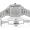 Cartier Santos VVS Diamond Men Watch, Stainless Steel White Gold Plated Men Watch For Birthday Gift