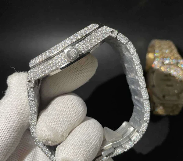 4_d0b15d0f-aa0f-454c-bcf5-39f3f2443e27_600x600 Audemars Piguet Full Iced Out VVS Diamond Men Watch, Stainless Steel 2 Tone Gold Plated Arabic Font 42mm Men Watch