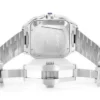 Cartier Santos VVS Diamond Men Watch, Stainless Steel White Gold Plated Arabic Men Watch For Birthday Gift