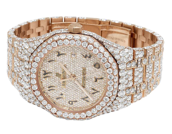 5_10dc44ba-b129-4aa4-b95b-50abd7ea144d_600x600 Audemars Piguet Full Iced Out VVS Diamond Men Watch, Stainless Steel Rose Gold Arabic 42mm Men Watch