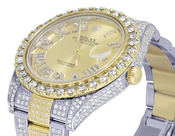 5_2a0ac8b2-8c85-46c9-9b12-0aefbe259fe0_600x600 Rolex Datejust Round VVS Diamond Men Watch, Gold 40mm Dial Yellow & White Gold 2 Tone Plated Stainless Steel Men Watch For Gift, Fully Iced Out Birthday Gift Watch For Him
