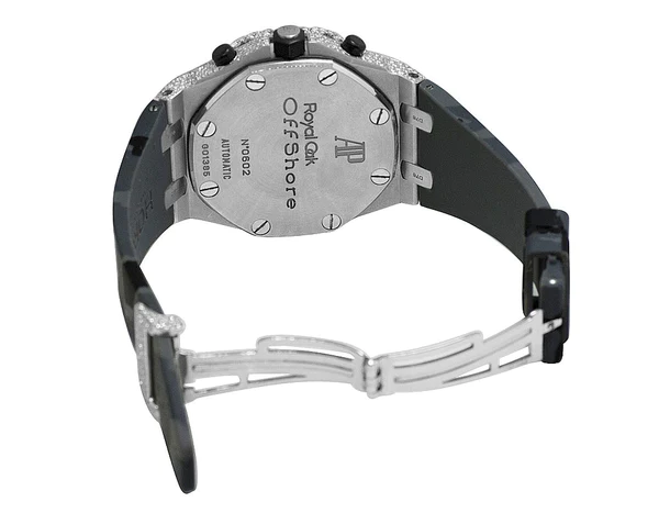 Audemars Piguet Full Iced Out VVS Diamond Men Watch, Silicon Army Band All Chronology Working 42mm Men Watch