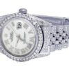 Rolex Datejust Jubilee VVS Diamond Men Watch, White 40mm Dial White Gold Plated Stainless Steel Men Watch For Gift, Fully Iced Out Birthday Gift Watch For Him