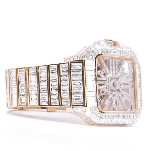 5_35ee7c4e-5f5e-4f06-8df7-6c789fc973e1_600x600 Cartier Skeleton Baguette VVS Diamond Men Watch, Stainless Steel Rose Gold Plated Men Watch For Birthday Gift