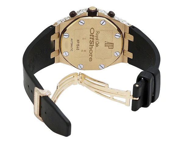 Audemars Piguet Full Iced Out VVS Diamond Men Watch, Silicon Band All Chronology Working 42mm Men Watch