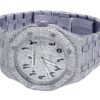 Audemars Piguet Full Iced Out VVS Diamond Men Watch, Stainless Steel White Gold Arabic Font 42mm Men Watch