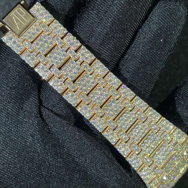 Audemars Piguet Full Iced Out VVS Diamond Men Watch, Stainless Steel Rose Gold 42mm Men Watch