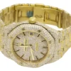 Audemars Piguet Full Iced Out VVS Diamond Men Watch, Stainless Steel Yellow Gold Plated 42mm Men Watch