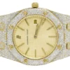Audemars Piguet Full Iced Out VVS Diamond Men Watch, Stainless Steel Yellow Gold Plated 42mm Men Watch