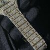 Cartier Santos VVS Diamond Iced Out Men Watch, Stainless Steel 2 Tone Gold Plated Men Watch For Birthday Gift