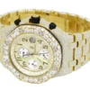 Audemars Piguet Full Iced Out VVS Diamond Men Watch, Stainless Steel Yellow Gold Plated All Chronograph Working 42mm Men Watch