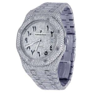 6_29b9124f-ef93-44d1-8ac1-c21c50665b07_600x600 Audemars Piguet Full Iced Out VVS Diamond Men Watch, Stainless Steel White Gold Arabic Font 42mm Men Watch