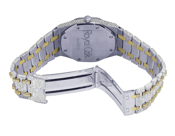 Audemars Piguet Full Iced Out VVS Diamond Men Watch, Stainless Steel 2 Tone Gold Plated 42mm Men Watch