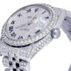 Rolex Datejust Jubilee VVS Diamond Men Watch, White 40mm Dial White Gold Plated Stainless Steel Men Watch For Gift, Fully Iced Out Birthday Gift Watch For Him