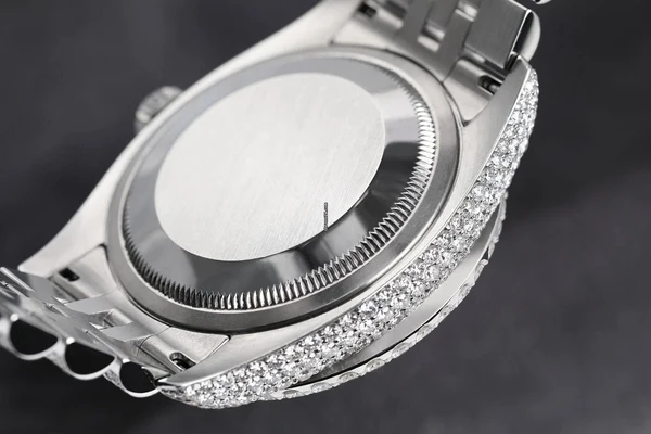 Rolex Datejust Jubilee VVS Diamond Men Watch, 41mm Dial White Gold Plated Stainless Steel Men Watch For Gift, Fully Iced Out Birthday Gift Watch For Him