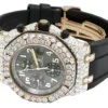 Audemars Piguet Full Iced Out VVS Diamond Men Watch, Silicon Band All Chronology Working 42mm Men Watch