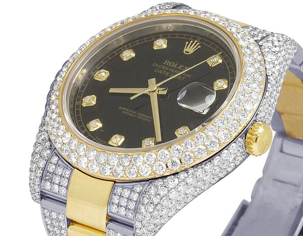 6_69a85b6a-241e-4f68-b1f8-c8abfcd6c491_600x600 Rolex Jubilee Datejust Round VVS Diamond Men Watch, Black 40mm Dial Yellow & White Gold 2 Tone Plated Stainless Steel Men Watch For Gift, Fully Iced Out Birthday Gift Watch For Him