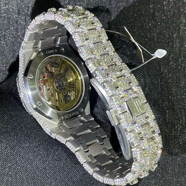 Audemars Piguet Full Iced Out VVS Diamond Men Watch, Stainless Steel White Gold 42mm Men Watch