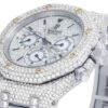 Audemars Piguet Full Iced Out VVS Diamond Men Watch, Stainless Steel White Gold Plated All Chronograph Working 42mm Men Watch