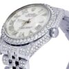 Rolex Datejust Jubilee VVS Diamond Men Watch, White 40mm Dial White Gold Plated Stainless Steel Men Watch For Gift, Fully Iced Out Birthday Gift Watch For Him