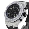 Audemars Piguet Full Iced Out VVS Diamond Men Watch, Silicon Army Band All Chronology Working 42mm Men Watch