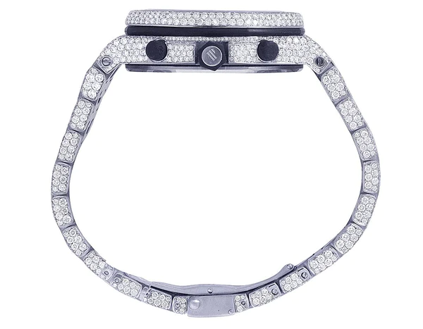 Audemars Piguet Full Iced Out VVS Diamond Men Watch, Stainless Steel All Chronograph Working White Gold Plated 42mm Men Watch