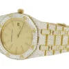 Audemars Piguet Full Iced Out VVS Diamond Men Watch, Stainless Steel Yellow Gold Plated 42mm Men Watch