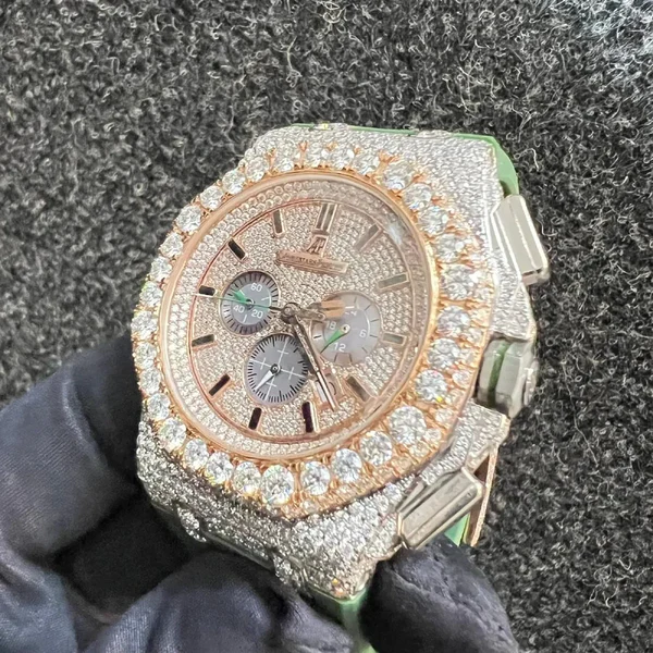 6_d3567525-96ac-4cfa-b11b-948cf64d9650_600x600 Audemars Piguet Full Iced Out VVS Diamond Men Watch, Green Silicon Band All Chronology Working 42mm Men Watch