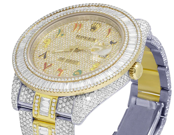 6_f1b954f0-c5ff-4245-a6bb-77aa44176c2f_600x600 Rolex Datejust Baguette & Round VVS Diamond Men Watch, 40mm Dial Yellow & White Gold 2 Tone Plated Stainless Steel Men Watch For Gift, Fully Iced Out Arabic Birthday Gift Watch For Him