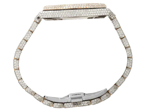 Audemars Piguet Full Iced Out VVS Diamond Men Watch, Stainless Steel 2 Tone Gold Plated 42mm Men Watch