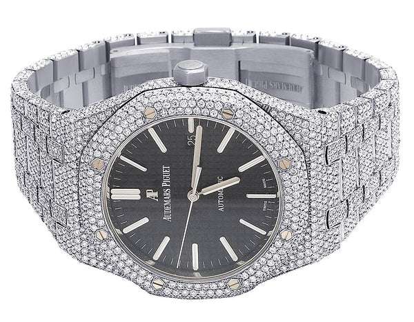 7_08343772-a07d-42c3-b811-147bf2d71a54_600x600 Audemars Piguet Full Iced Out VVS Diamond Men Watch, Stainless Steel White Gold Black Face 42mm Men Watch