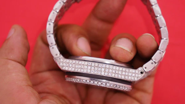 Audemars Piguet Full Iced Out VVS Diamond Men Watch, Stainless Steel White Gold Plated All Chronograph Working 42mm Men Watch